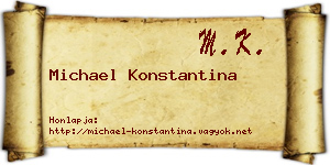 Michael Konstantina névjegykártya